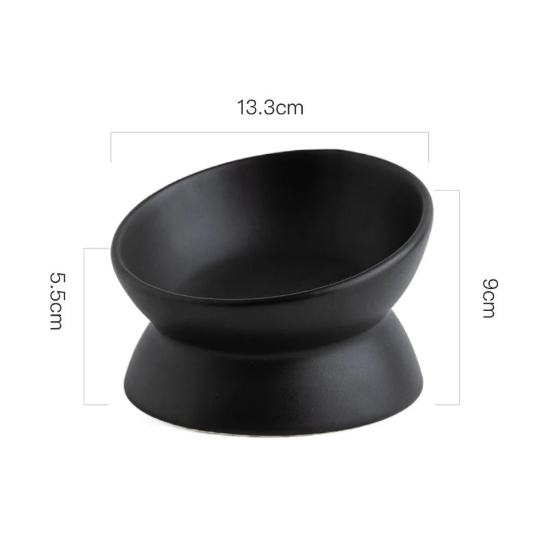 Pet Ceramics Bowl Nordic Style Cat Food Feeding Dishes Puppy Dog Neck Guard High Foot Bowls Cats Eating Supplies