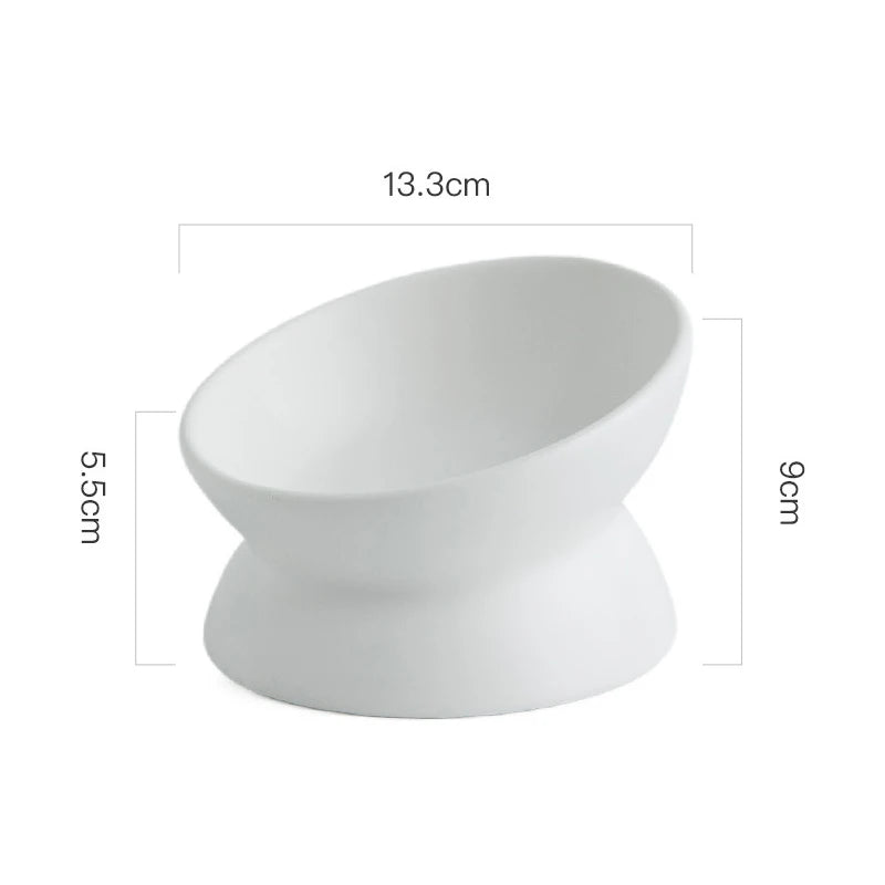Pet Ceramics Bowl Nordic Style Cat Food Feeding Dishes Puppy Dog Neck Guard High Foot Bowls Cats Eating Supplies