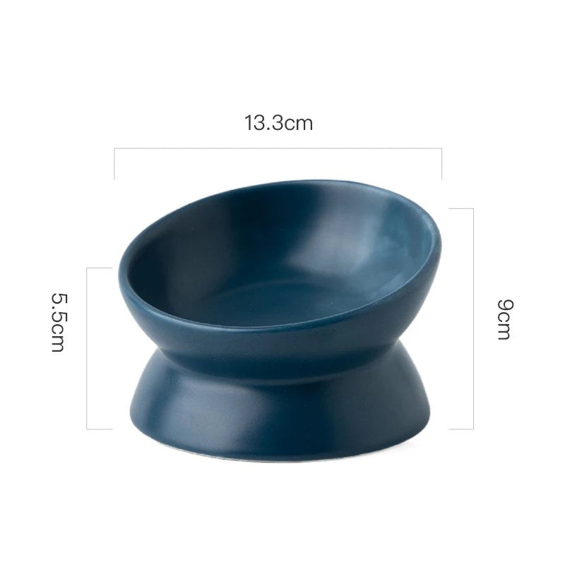Pet Ceramics Bowl Nordic Style Cat Food Feeding Dishes Puppy Dog Neck Guard High Foot Bowls Cats Eating Supplies