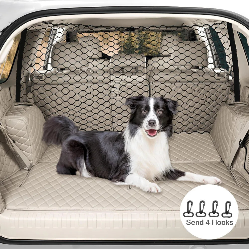 Adjustable Car Trunk Fence Pet Dog Isolation Protective Net Car Dog Safe Barrier Net Durable Elastic Fence for Dogs Accessories
