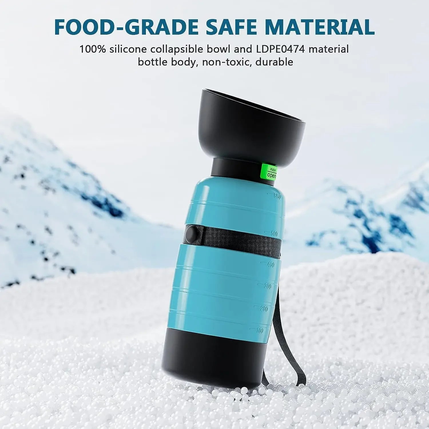 Upgraded Dog Water Bottles, Portable, Accompanying Pet Water Cup for Going Out, Outdoor Water Cup, Food Travel Bowls, 650ml