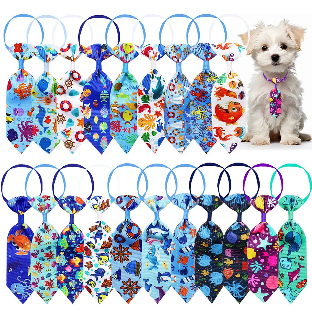 50pcs Small Dog Neckties Pet Grooming Summer Pet Dog Puppy Bowtie Pets Tie  For Dogs Pets Grooming Accessories