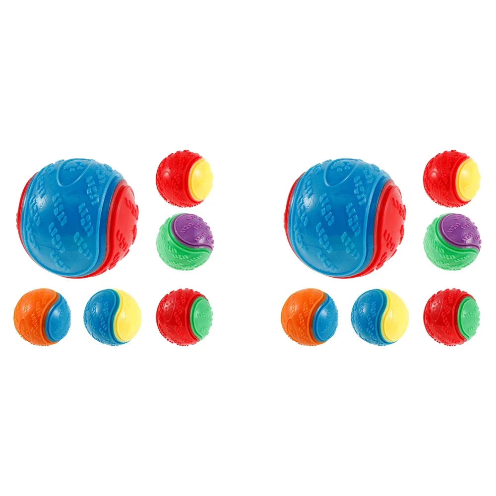 6/12Pcs Dog Squeaky Balls Toys High Bouncy Interactive Toys Rubber Dog Chew Toy Outdoor Throwing Recovery Training Pet Supplies