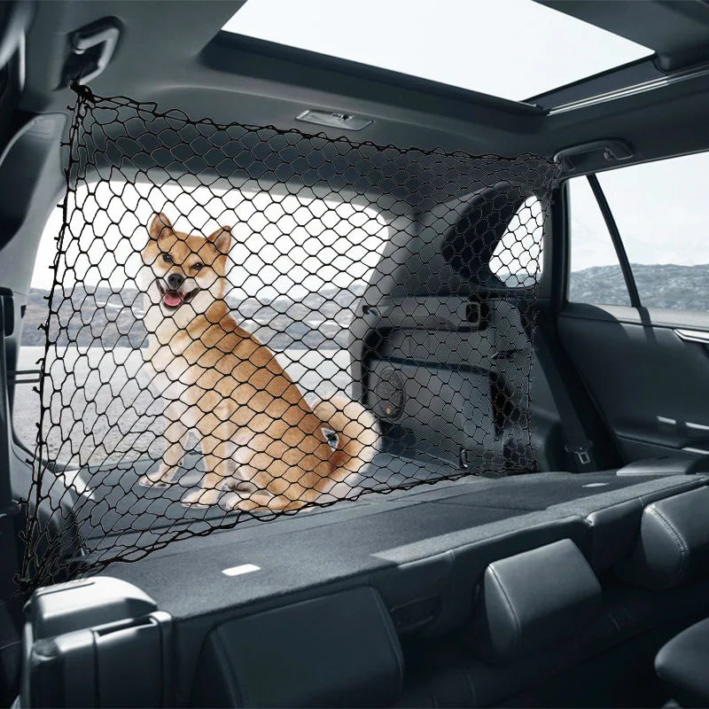 Adjustable Car Trunk Fence Pet Dog Isolation Protective Net Car Dog Safe Barrier Net Durable Elastic Fence for Dogs Accessories