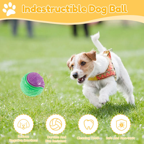 6/12Pcs Dog Squeaky Balls Toys High Bouncy Interactive Toys Rubber Dog Chew Toy Outdoor Throwing Recovery Training Pet Supplies